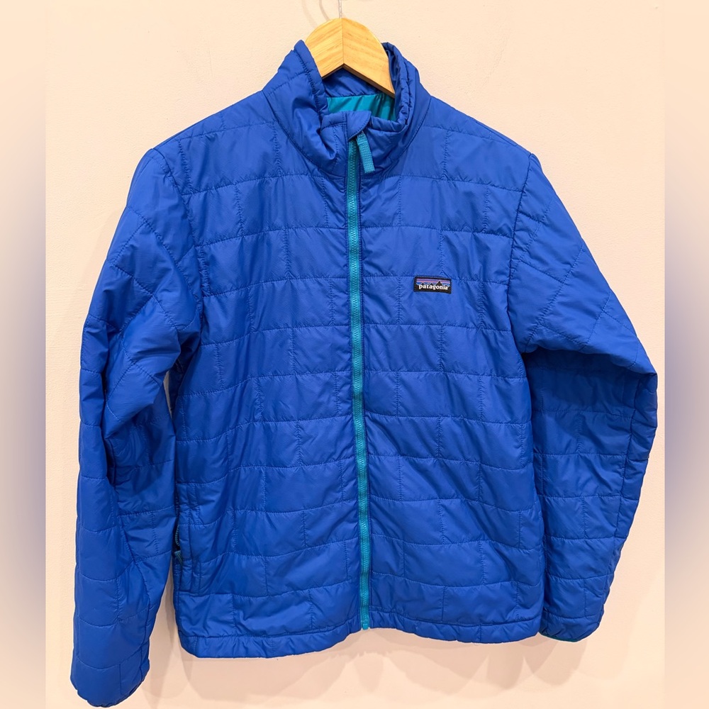Patagonia‎ Kids XXL 16-18 Blue Nano Puff Insulated Jacket EUC